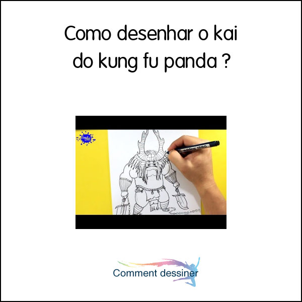 Como desenhar o kai do kung fu panda
